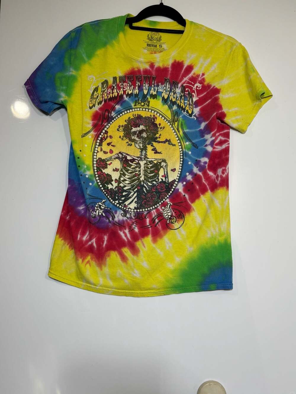 Grateful Dead 50th Anniversary Bertha Skull & Roses Tie Dye T-Shirt circa 2015